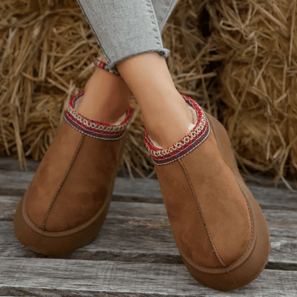 Bottines Basses à Fourrure Renforcée
