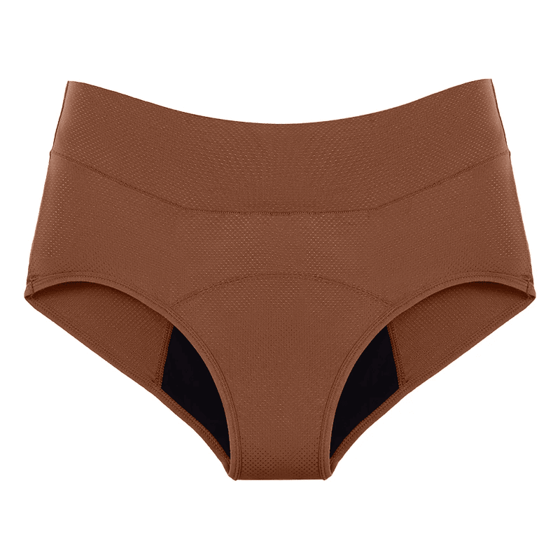 Culotte Menstruelle Flux Abondant - Nude Marron - Lucia